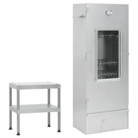 Grill-Smoker-Ofen mit Tisch aus verzinktem Stahl von vidaXL, Grillen - Ref: Foro24-3187615, Preis: 240,34 €, Rabatt: %