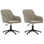2pcs Light Gray Velvet Swivel Dining Chairs by vidaXL, dining chairs - Ref: Foro24-3103377, Price: 160,91 €, Discount: %