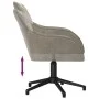 2 Stück drehbare Esszimmerstühle aus hellgrauem Samt von vidaXL, Essstühle - Ref: Foro24-3103377, Preis: 152,76 €, Rabatt: %