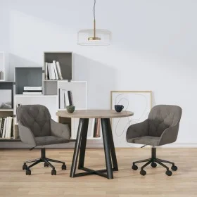 Drehbare Esszimmerstühle 2 Einheiten dunkelgrauer Samt von vidaXL, Essstühle - Ref: Foro24-3103422, Preis: 161,78 €, Rabatt: %