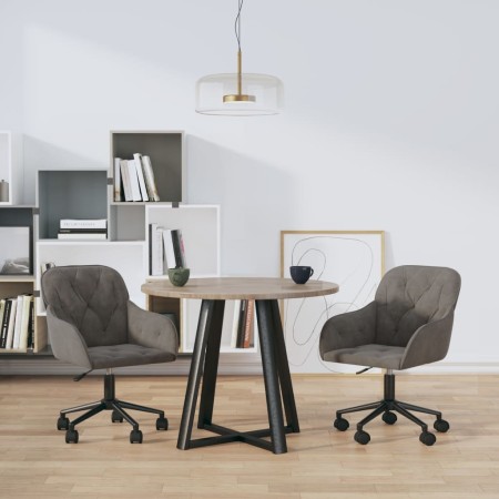 Sillas de comedor giratorias 2 unidades terciopelo gris oscuro | Foro24.es | Tu tienda online para hogar, jardín y más Foro24.es