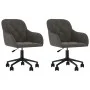 Drehbare Esszimmerstühle 2 Einheiten dunkelgrauer Samt von vidaXL, Essstühle - Ref: Foro24-3103422, Preis: 161,78 €, Rabatt: %