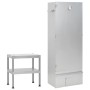 Horno ahumador de barbacoa con mesa acero galvanizado de vidaXL, Barbacoas - Ref: Foro24-3187617, Precio: 201,24 €, Descuento: %