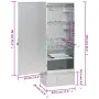 Horno ahumador de barbacoa con mesa acero galvanizado de vidaXL, Barbacoas - Ref: Foro24-3187617, Precio: 230,64 €, Descuento: %