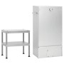Horno ahumador de barbacoa con mesa acero galvanizado de vidaXL, Barbacoas - Ref: Foro24-3187618, Precio: 155,90 €, Descuento: %