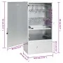 Horno ahumador de barbacoa con mesa acero galvanizado de vidaXL, Barbacoas - Ref: Foro24-3187618, Precio: 183,88 €, Descuento: %