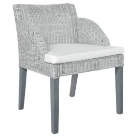 Esszimmerstuhl mit Kissen natur Rattangrau von vidaXL, Essstühle - Ref: Foro24-325485, Preis: 109,69 €, Rabatt: %