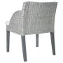 Dining chair with gray natural rattan cushion by vidaXL, dining chairs - Ref: Foro24-325485, Price: 109,69 €, Discount: %