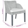 Esszimmerstuhl mit Kissen natur Rattangrau von vidaXL, Essstühle - Ref: Foro24-325485, Preis: 111,10 €, Rabatt: %