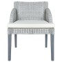 Esszimmerstühle mit Kissen, 2 Einheiten, graues Naturrattan von vidaXL, Essstühle - Ref: Foro24-325488, Preis: 170,71 €, Raba...