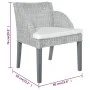 Dining chairs with cushions 2 units gray natural rattan by vidaXL, dining chairs - Ref: Foro24-325488, Price: 168,84 €, Disco...