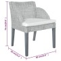 Esszimmerstühle mit Kissen, 2 Einheiten, graues Naturrattan von vidaXL, Essstühle - Ref: Foro24-325488, Preis: 170,71 €, Raba...