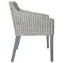 Sillas de comedor con cojines 2 unidades ratán natural gris de vidaXL, Sillas de comedor - Ref: Foro24-325494, Precio: 185,81...