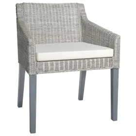 Esszimmerstuhl mit Kissen natur Rattangrau von vidaXL, Essstühle - Ref: Foro24-325491, Preis: 114,71 €, Rabatt: %