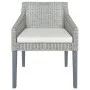 Dining chair with gray natural rattan cushion by vidaXL, dining chairs - Ref: Foro24-325491, Price: 114,71 €, Discount: %