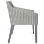 Dining chair with gray natural rattan cushion by vidaXL, dining chairs - Ref: Foro24-325491, Price: 114,71 €, Discount: %