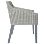 Esszimmerstuhl mit Kissen natur Rattangrau von vidaXL, Essstühle - Ref: Foro24-325491, Preis: 116,24 €, Rabatt: %