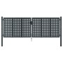 Anthrazitgraues Gartentor aus Stahl 300x125 cm von vidaXL, Gartentore - Ref: Foro24-154565, Preis: 390,39 €, Rabatt: %