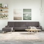 L-förmiges Schlafsofa aus grauem Kunstleder, 255 x 140 x 70 cm von vidaXL, Sofas - Ref: Foro24-3157267, Preis: 454,26 €, Raba...