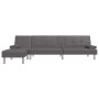 L-förmiges Schlafsofa aus grauem Kunstleder, 255 x 140 x 70 cm von vidaXL, Sofas - Ref: Foro24-3157267, Preis: 454,26 €, Raba...