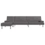 L-shaped sofa bed gray synthetic leather 255x140x70 cm by vidaXL, Sofas - Ref: Foro24-3157267, Price: 446,22 €, Discount: %