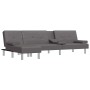 L-förmiges Schlafsofa aus grauem Kunstleder, 255 x 140 x 70 cm von vidaXL, Sofas - Ref: Foro24-3157267, Preis: 454,26 €, Raba...