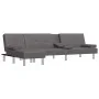 L-shaped sofa bed gray synthetic leather 255x140x70 cm by vidaXL, Sofas - Ref: Foro24-3157267, Price: 446,22 €, Discount: %