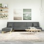 L-förmiges Schlafsofa aus dunkelgrauem Stoff, 255 x 140 x 70 cm von vidaXL, Sofas - Ref: Foro24-3157248, Preis: 404,54 €, Rab...
