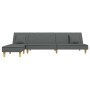 L-förmiges Schlafsofa aus dunkelgrauem Stoff, 255 x 140 x 70 cm von vidaXL, Sofas - Ref: Foro24-3157248, Preis: 404,54 €, Rab...