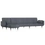 L-förmiges Schlafsofa aus dunkelgrauem Samt, 275 x 140 x 70 cm von vidaXL, Sofas - Ref: Foro24-3157207, Preis: 464,29 €, Raba...