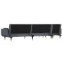 L-förmiges Schlafsofa aus dunkelgrauem Samt, 275 x 140 x 70 cm von vidaXL, Sofas - Ref: Foro24-3157207, Preis: 464,29 €, Raba...