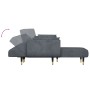 L-shaped sofa bed dark gray velvet 275x140x70 cm by vidaXL, Sofas - Ref: Foro24-3157207, Price: 462,29 €, Discount: %