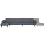 L-förmiges Schlafsofa aus dunkelgrauem Samt, 275 x 140 x 70 cm von vidaXL, Sofas - Ref: Foro24-3157207, Preis: 464,29 €, Raba...