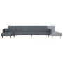 L-shaped sofa bed dark gray velvet 275x140x70 cm by vidaXL, Sofas - Ref: Foro24-3157207, Price: 462,29 €, Discount: %
