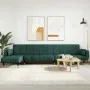Sofá cama en forma de L terciopelo verde oscuro 275x140x70 cm de vidaXL, Sofás - Ref: Foro24-3157208, Precio: 483,38 €, Descu...