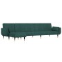 L-shaped sofa bed dark green velvet 275x140x70 cm by vidaXL, Sofas - Ref: Foro24-3157208, Price: 484,08 €, Discount: %