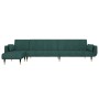 L-shaped sofa bed dark green velvet 275x140x70 cm by vidaXL, Sofas - Ref: Foro24-3157208, Price: 484,08 €, Discount: %