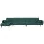 Sofá cama en forma de L terciopelo verde oscuro 275x140x70 cm de vidaXL, Sofás - Ref: Foro24-3157208, Precio: 483,38 €, Descu...