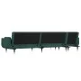Sofá cama en forma de L terciopelo verde oscuro 275x140x70 cm de vidaXL, Sofás - Ref: Foro24-3157208, Precio: 483,38 €, Descu...
