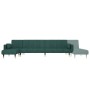 L-shaped sofa bed dark green velvet 275x140x70 cm by vidaXL, Sofas - Ref: Foro24-3157208, Price: 484,08 €, Discount: %