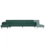 Sofá cama en forma de L terciopelo verde oscuro 275x140x70 cm de vidaXL, Sofás - Ref: Foro24-3157208, Precio: 483,38 €, Descu...