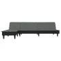 L-förmiges Schlafsofa aus dunkelgrauem Stoff, 255 x 140 x 70 cm von vidaXL, Sofas - Ref: Foro24-3157257, Preis: 383,16 €, Rab...