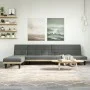 L-shaped sofa bed dark gray fabric 255x140x70 cm by vidaXL, Sofas - Ref: Foro24-3157227, Price: 419,69 €, Discount: %