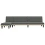 L-shaped sofa bed dark gray fabric 255x140x70 cm by vidaXL, Sofas - Ref: Foro24-3157227, Price: 419,69 €, Discount: %