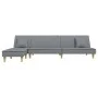 L-shaped sofa bed light gray fabric 255x140x70 cm by vidaXL, Sofas - Ref: Foro24-3157247, Price: 395,85 €, Discount: %