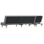 L-shaped sofa bed light gray fabric 255x140x70 cm by vidaXL, Sofas - Ref: Foro24-3157247, Price: 395,85 €, Discount: %