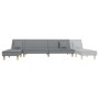 L-förmiges Schlafsofa aus hellgrauem Stoff, 255 x 140 x 70 cm von vidaXL, Sofas - Ref: Foro24-3157247, Preis: 373,02 €, Rabat...
