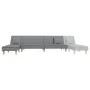 L-shaped sofa bed light gray fabric 255x140x70 cm by vidaXL, Sofas - Ref: Foro24-3157247, Price: 395,85 €, Discount: %