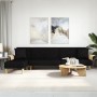 L-förmiges Schlafsofa aus schwarzem Stoff 279x140x70 cm von vidaXL, Sofas - Ref: Foro24-3157213, Preis: 372,23 €, Rabatt: %