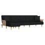 L-förmiges Schlafsofa aus schwarzem Stoff 279x140x70 cm von vidaXL, Sofas - Ref: Foro24-3157213, Preis: 372,23 €, Rabatt: %